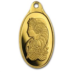 2.5 gram Fortuna Pamp Suisse Gold Pendant .9999 Fine