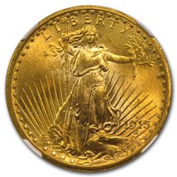 1915-S $20 St. Gaudens Gold Double Eagle - MS-66 NGC
