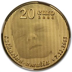 Netherlands 2004 Gold 20 Euros NGC PF-69 UCAM