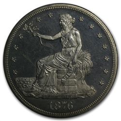 1876 Trade Dollar PR-64 Cameo PCGS - Proof
