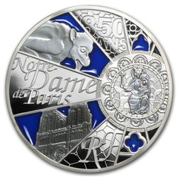 2013 10 Euro Silver Proof UNESCO-850th Anniv. Notre Dam