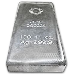 100 oz Royal Canadian Mint RCM .9999 Fine Silver Bar