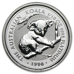 1996 1/10 oz Australian Platinum Koala