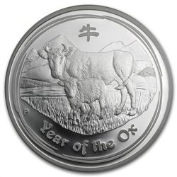 2009 Year of the Ox - 1 oz Proof Silver Coin (SII) PF-6