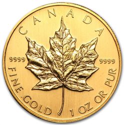 2002 1 oz Gold Canadian Maple Leaf
