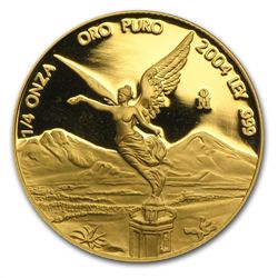 2004 1/4 oz Proof Gold Mexican Libertad