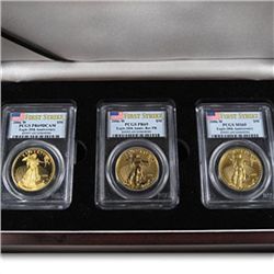 2006-W 3-Coin Gold American Eagle Set 69 PCGS (FS)