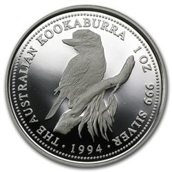 1994 1 oz Proof Silver Australian Kookaburra