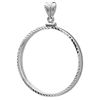 Image 1 : Sterling Silver Screw Top Diamond Cut Coin Bezel - 38.2