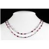 Image 1 : New Design Ruby 45.30CT Silver Bezel Necklace 8.48g