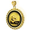 2014 1/4 oz Gold Panda Pendant (Onyx Rope Bezel)