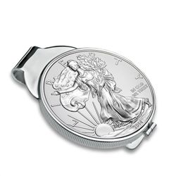 2014 1 oz Silver Eagle Money Clip (Sterling Silver Poli