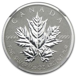 2013 1/20 oz Silver Canadian $1 Maple Leaf 25th Anniv.