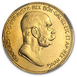 Austria 1908 20 Corona Gold 60th Anniversary NGC MS-61