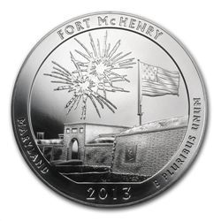 2013 5 oz Silver ATB Fort McHenry National Park, Maryla