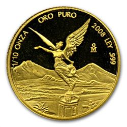 2008 1/10 oz Proof Gold Mexican Libertad