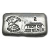 Image 1 : 2 oz Prospector's Gold &amp; Gems Silver Bar .999 Fine