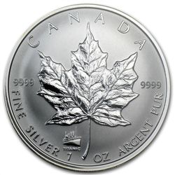 1998 1 oz Silver Canadian Maple Leaf - Titanic Privy SP