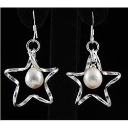 Freshwater Pearl 4.29g Dangling Silver Earring