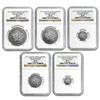 Image 1 : 2013 Silver Canadian Maple Leaf 25th Anniv. 5-Coin Set