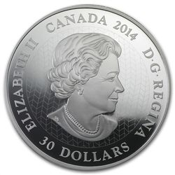 2014 2 oz Silver Canadian $30 Coin - Canadian Contempor