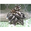 Image 1 : VINTAGE SILVER TONE LEAF FLOWER HAIR SCARF PENDANT CLIP BROOCH PIN