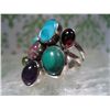 Image 2 : MULTI POLISHED STONE STERLING SILVER RINGS .925