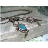 Image 2 : STERLING SILVER MOTHERS NECKLACE WITH 2 CHILD PENDANTS