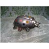 Image 1 : Vintage STERLING SILVER & enamel polka dot Ladybug brooch 925 Made in Mexico