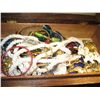 Image 2 : WOODEN CARVED BOX INLAID WITH COSTUME JEWELRY