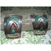 Image 1 : Southwest Navajo Sterling Watch CUFFS Signed NAKAI T.W. 15.00 GRAMS