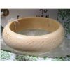 Image 3 : ANTIQUE FAUX IVORY CARVED BRACELET GRAINING & PATINA 104.4 GRAMS