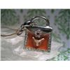 Image 2 : STERLING SILVER NECKLACE WITH U.T. LONGHORN SILVER TONE PENDANT