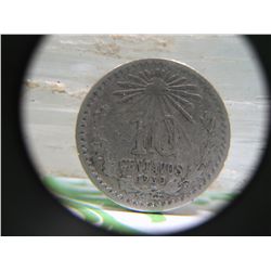 1930 Mexican 10 Centavo World Silver Coin Mexico