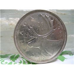 1965 Canada 25 Cent Piece .800 Silver