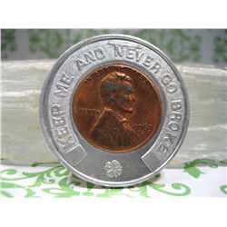 Encased cent 1963-D SHAWNEE SEMINOLE COIN SHOW OKLA.