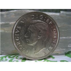 1944 Great Britain Fine One Shilling 50% Silver