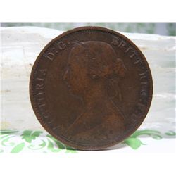 1862 Bronze Half Pence UK Half Penny Britain Coin