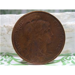 1919 France Large Cent Dix 10 Centimes Coin