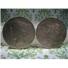 Image 1 : SILVER PEACE DOLLAR 90% SILVER 1924 & 1922