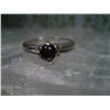 Image 2 : STERLING SILVER GARNET RING SIZE 6