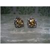 Image 1 : STERLING SILVER EARRINGS WITH CITRINES T.W. 4.3 GRAMS
