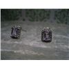 Image 2 : STERLING SILVER EARRINGS WITH LIGHT AMETHYST T.W. 1.7 GRAMS