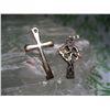 Image 1 : 2 VINTAGE STERLING SILVER CROSS T.W. 1.8 GRAMS