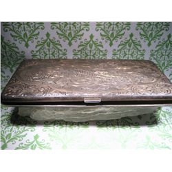 T.W. 198.5 GRAMS ANTIQUE CHINESE EXPORT STERLING SILVER CIGARETTE CASE BOX DRAGON XFR TESTED REPORT 