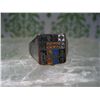 Image 1 : ANTIQUE KEEPSAKE MEN CREST SIGNET COAT OF ARMS RING ENABLE SILVER PLATED OVER BRASS SIZE 8