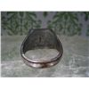 Image 3 : ANTIQUE KEEPSAKE MEN CREST SIGNET COAT OF ARMS RING ENABLE SILVER PLATED OVER BRASS SIZE 8
