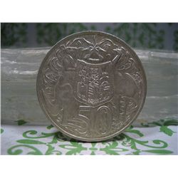 1966 Australia .50 Cents Silver .800 Fine Coin