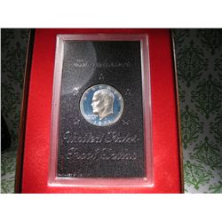1971-S "IKE" PROOF EISENHOWER 40% SILVER DOLLARS COIN WITH BROWN BOXES