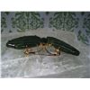 Image 2 : VINTAGE STERLING SILVER & JADE BUTTERFLY BROOCH LARGE